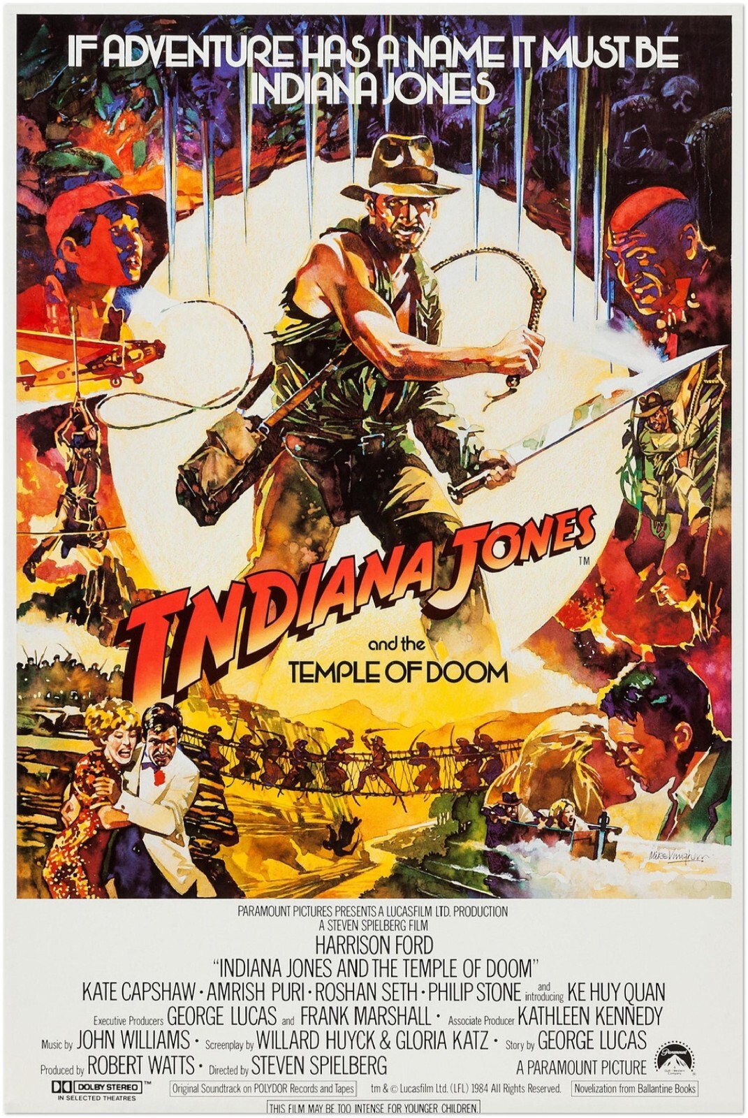 Indiana Jones and Temple of Doom - Movie Poster - US Version