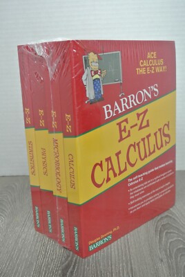 Barron's Easy Way Homework Bundle: Calculus, Microbiology, Physics, Statistics