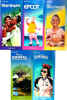 NEW 2024 Walt Disney World Theme Park Guide Maps 5 Maps