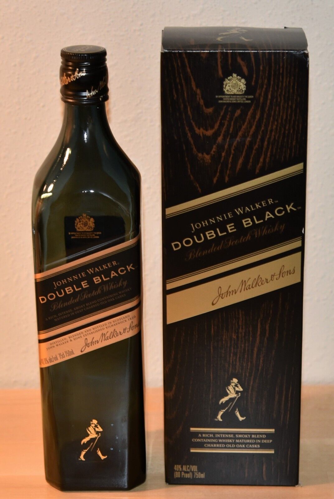 Johnnie Walker DOUBLE BLACK Scotch Whisky Bottle Empty 750ml Johnnie Walker DOUBLE BLACK Scotch Whisky Bottle Empty 750ml
