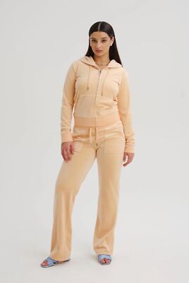 

Juicy Couture Wmns Del Ray Классические велюровые брюки с карманами для женщин пляжный песок, Бежевый, Juicy Couture Wmns Del Ray Classic Velour Pant Pocket Design