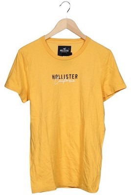 Hollister T-Shirt Herren Oberteil Shirt Sportshirt Gr. S Baumwolle Gelb #1v6guui