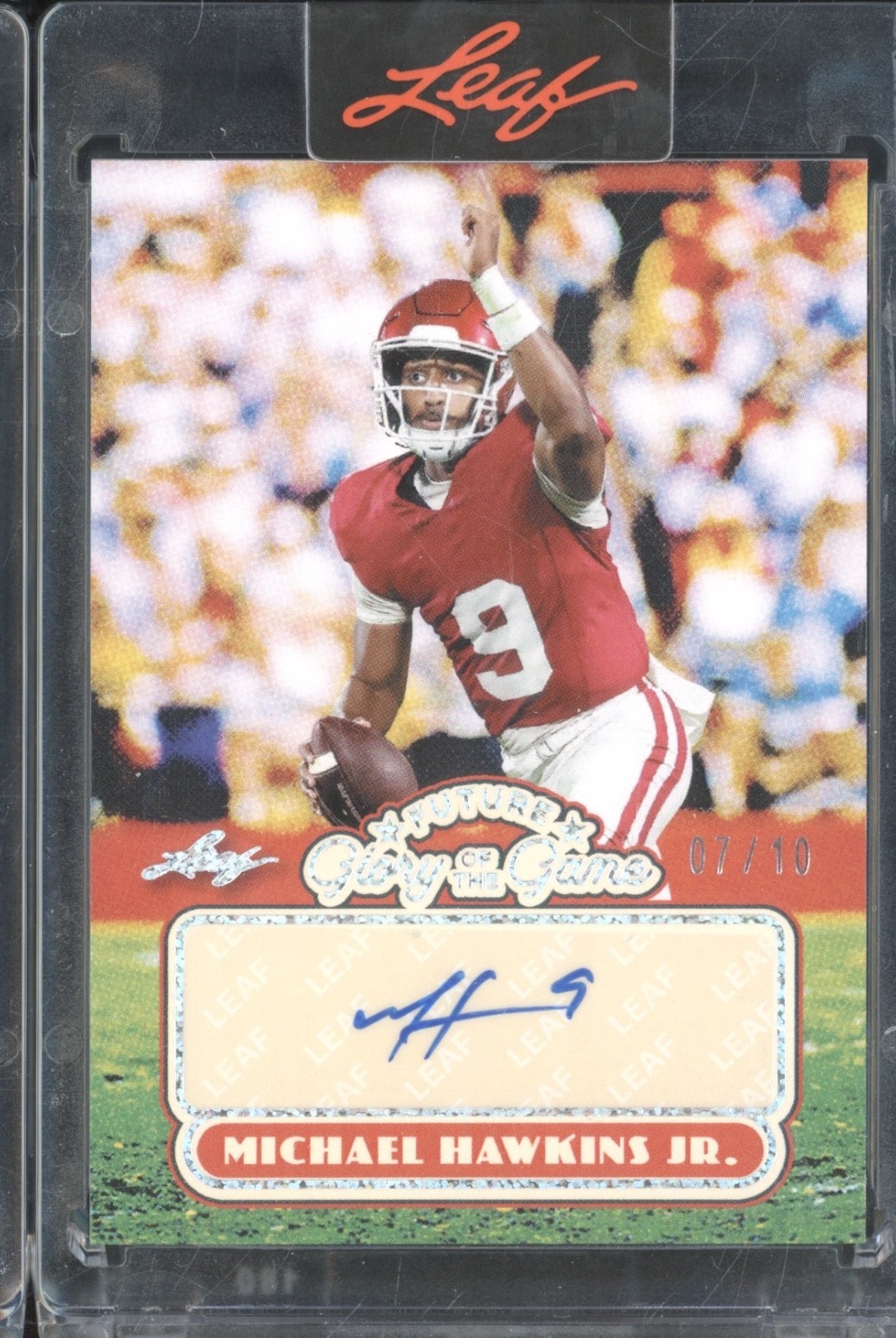 2025 Leaf Future Glory Of The Game Silver Sparkle Michael Hawkins Jr Auto RC /10