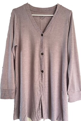 Cuddl Duds 3 Piece Lounge Set~Medium SeriouslySoft Cardi, Tank & Jogger LtTaupe
