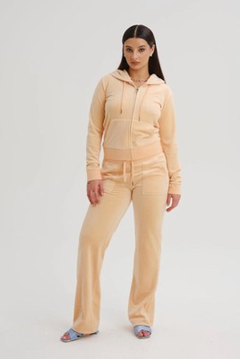 

Juicy Couture Wmns Robertson Classic Velour Zip Trough Hoodie Women пляжный песок, Бежевый