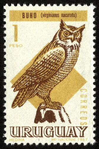 URUGUAY, OWL Bubo virginianus nacurutu, MNH, YEAR 1968