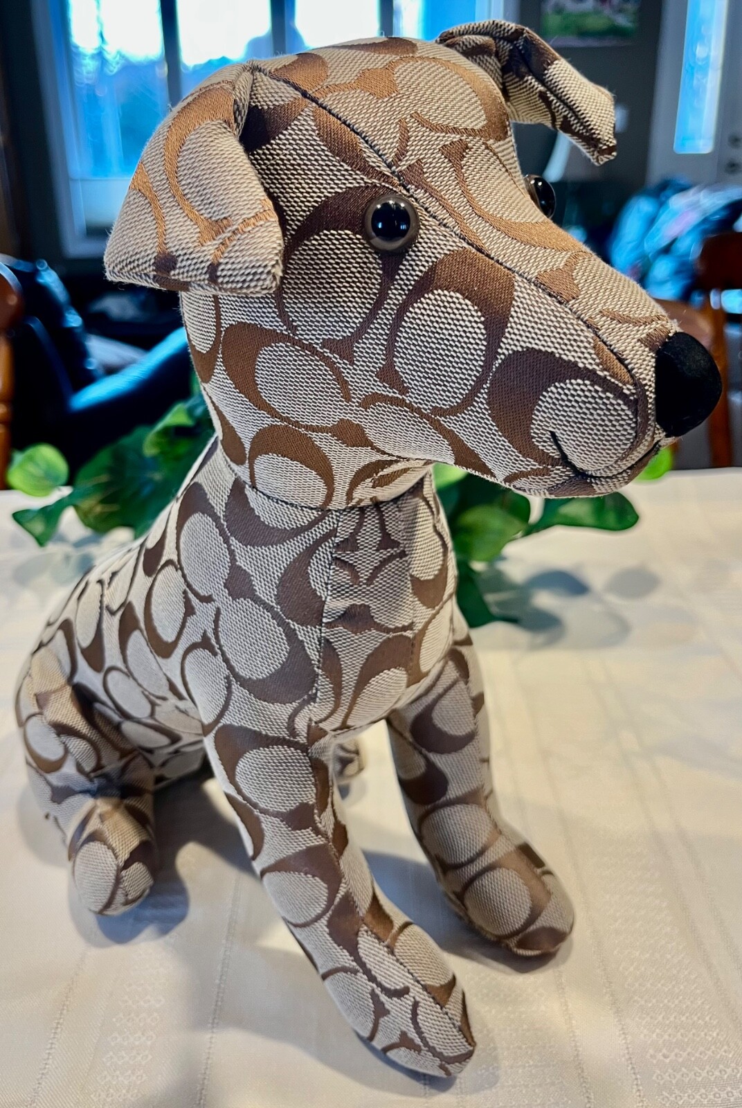 COACH ぬいぐるみ Signature Toy Jack Russell Coach Signature Rare Stuffed Dog Jack Russell with Leather
