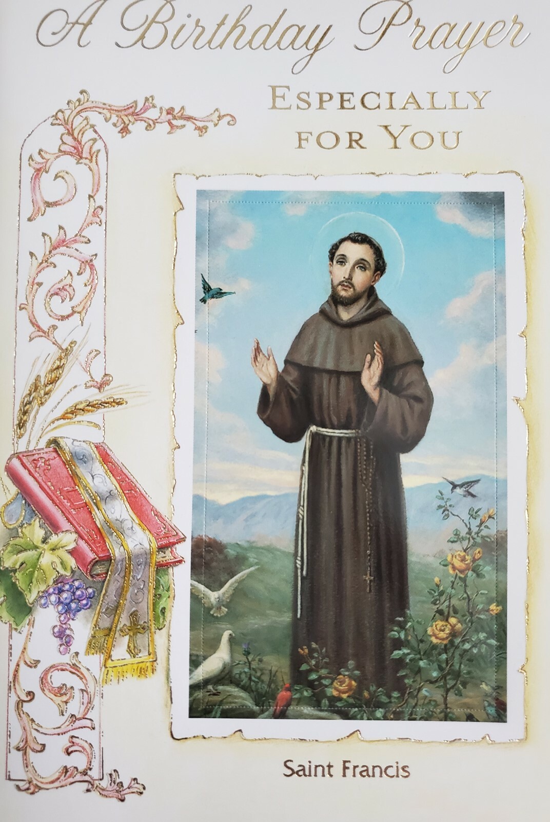 'A Birthday Prayer Especially For You' greeting card with keepsake prayer card