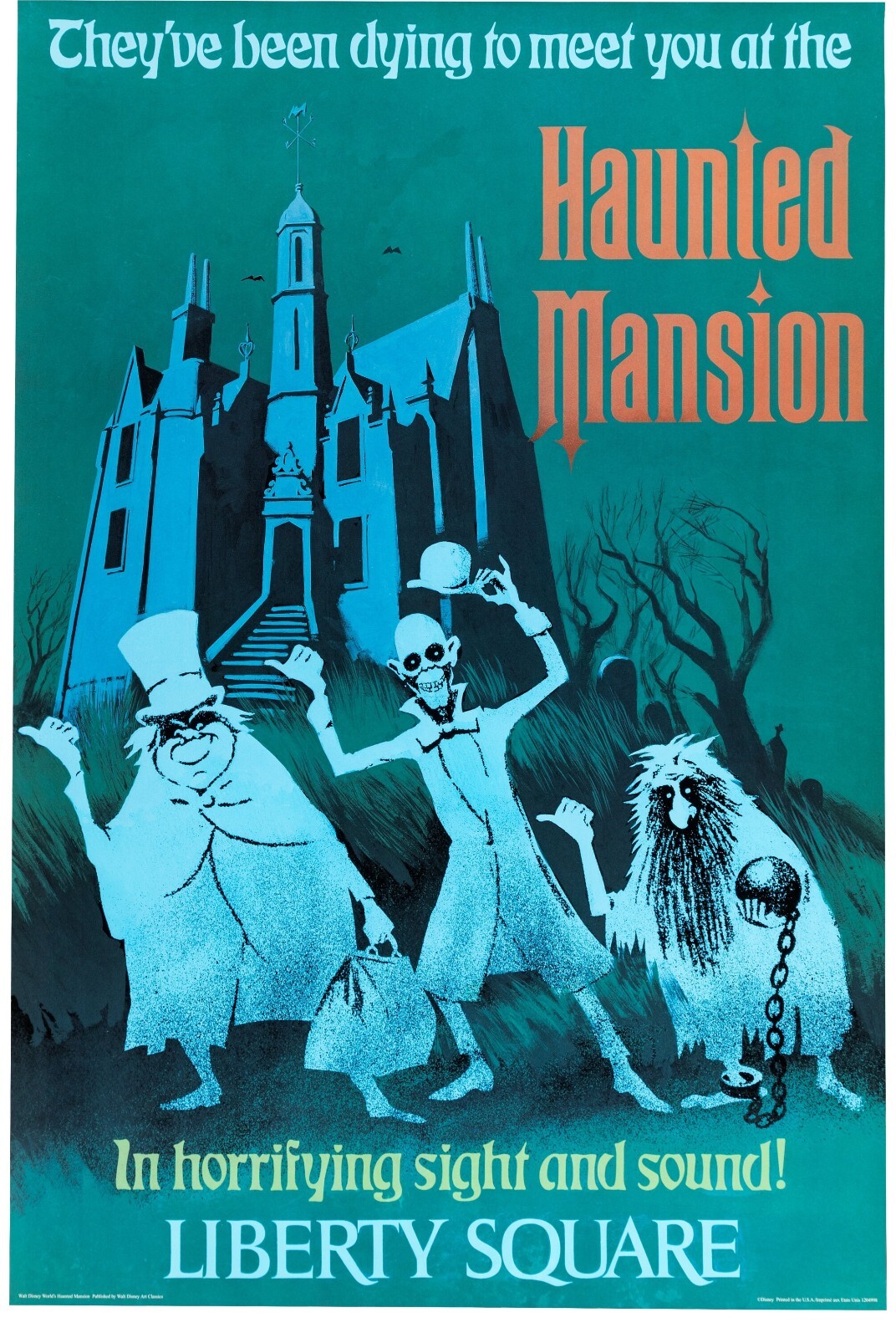 vintage USA製 Disney The Haunted Mansion Disney World 1971-1980 Haunted Mansion Original Park