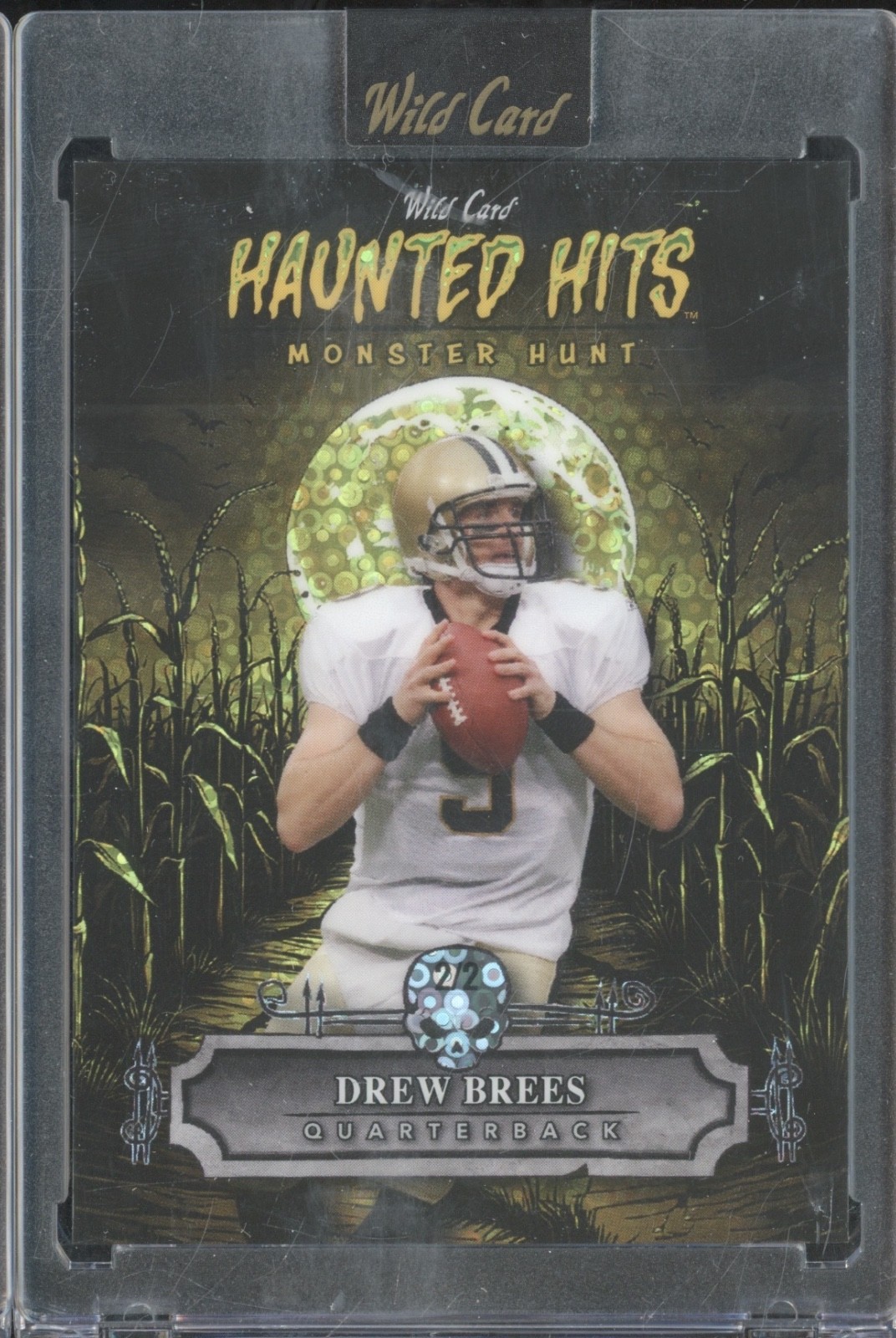 2025 Wild Card Monster Hunt Haunted Hits Yellow Circles Drew Brees 2/2