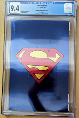 Superman #1 Blue Foil Cover BTC Con Variant 2023 CGC 9.4 NM WHITE PAGES