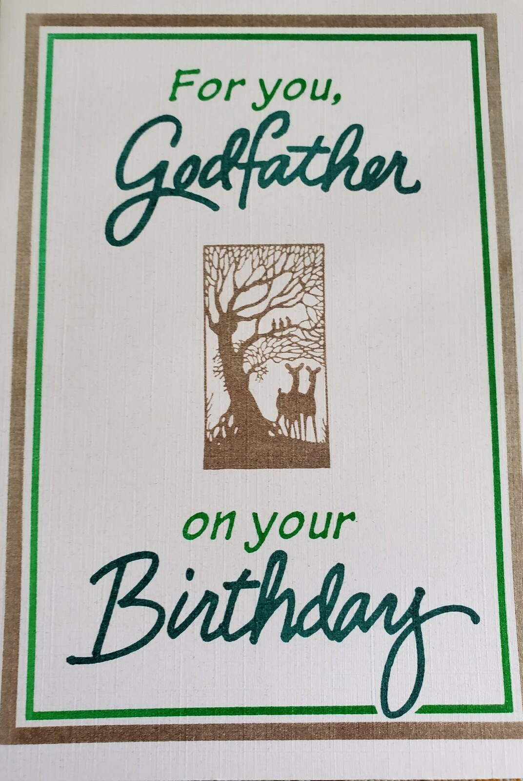 'For you, Godfather on your Birthday' birthday greeting card