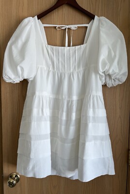 Anthropologie | Women s SZ M | White Moon River Off-The-Shoulder Mini Dress
