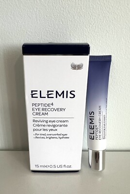 ELEMIS Peptide4 Eye Recovery Cream AM PM Revives Dark Shadows Hydrates .5oz New