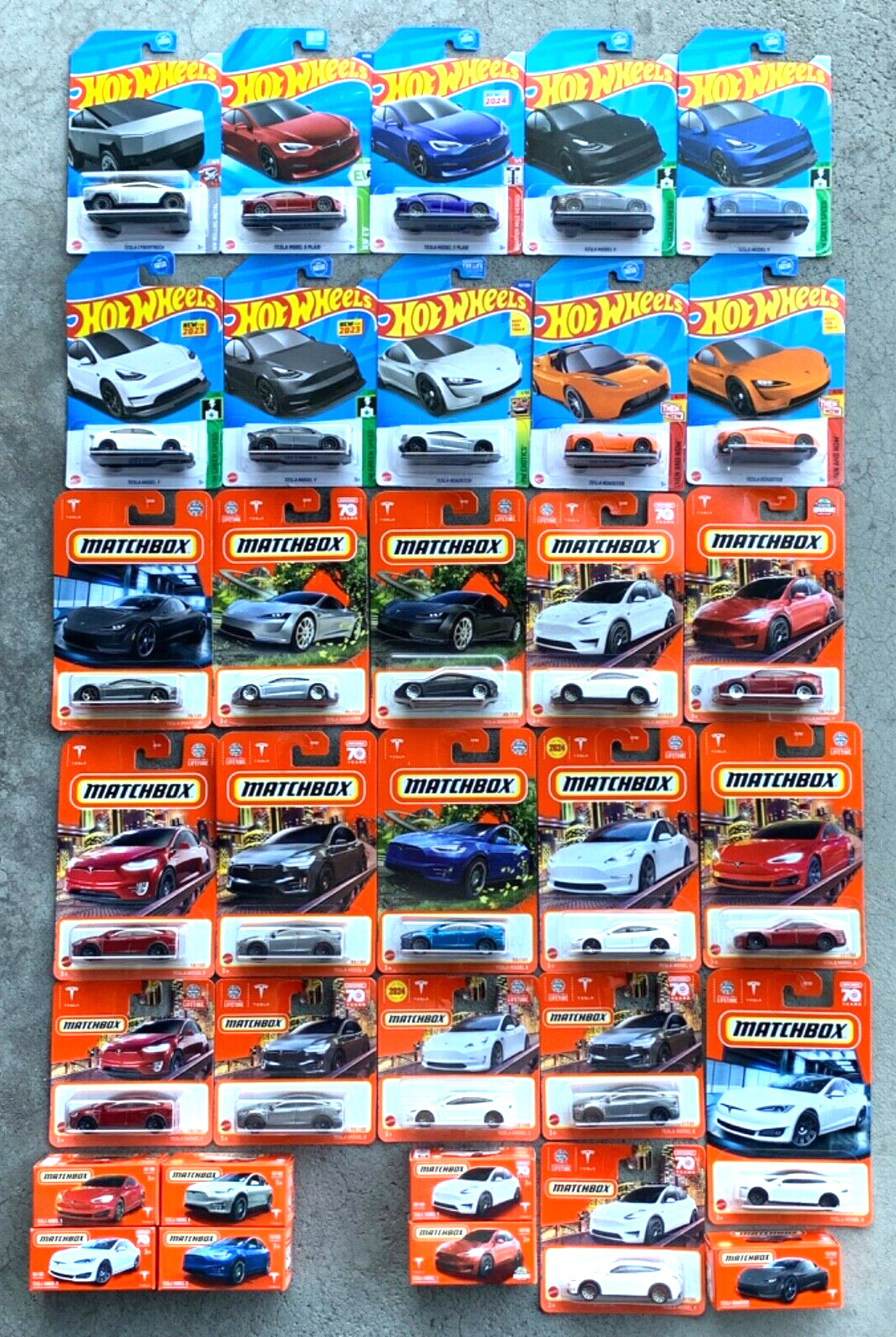 2026-2021 Tesla Selections - Hot Wheels & Matchbox, New Cars 03/18