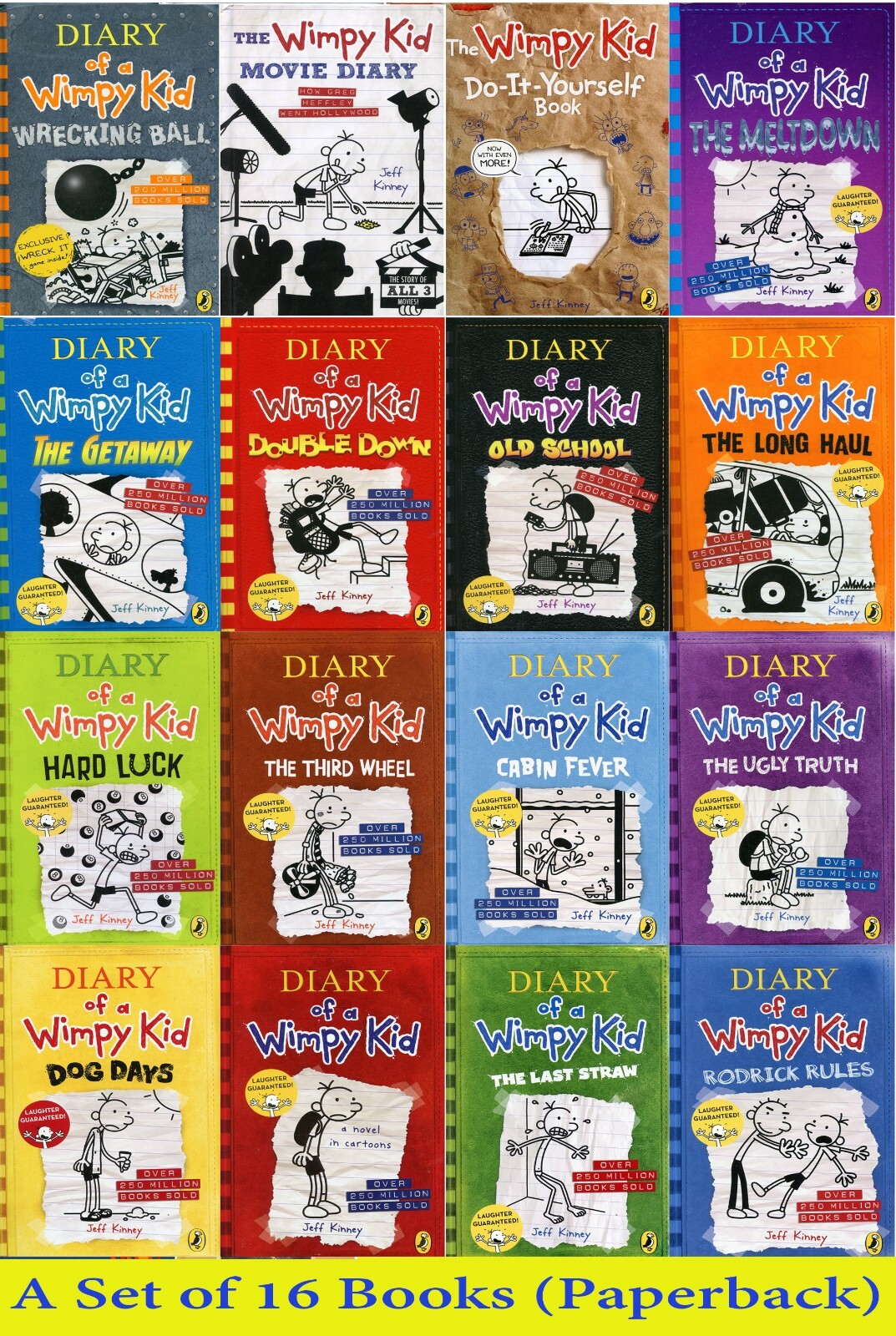 Diary of Wimpy Kid Books Collection - 16 Books Lot- Brand