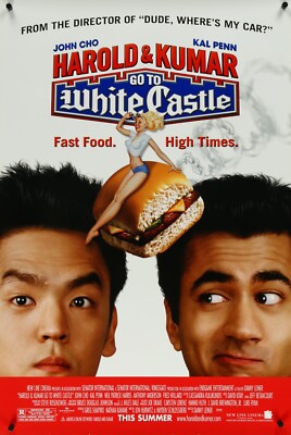 Harold and Kumar Go To White Castle - original movie poster 27x40   2004 GD READ