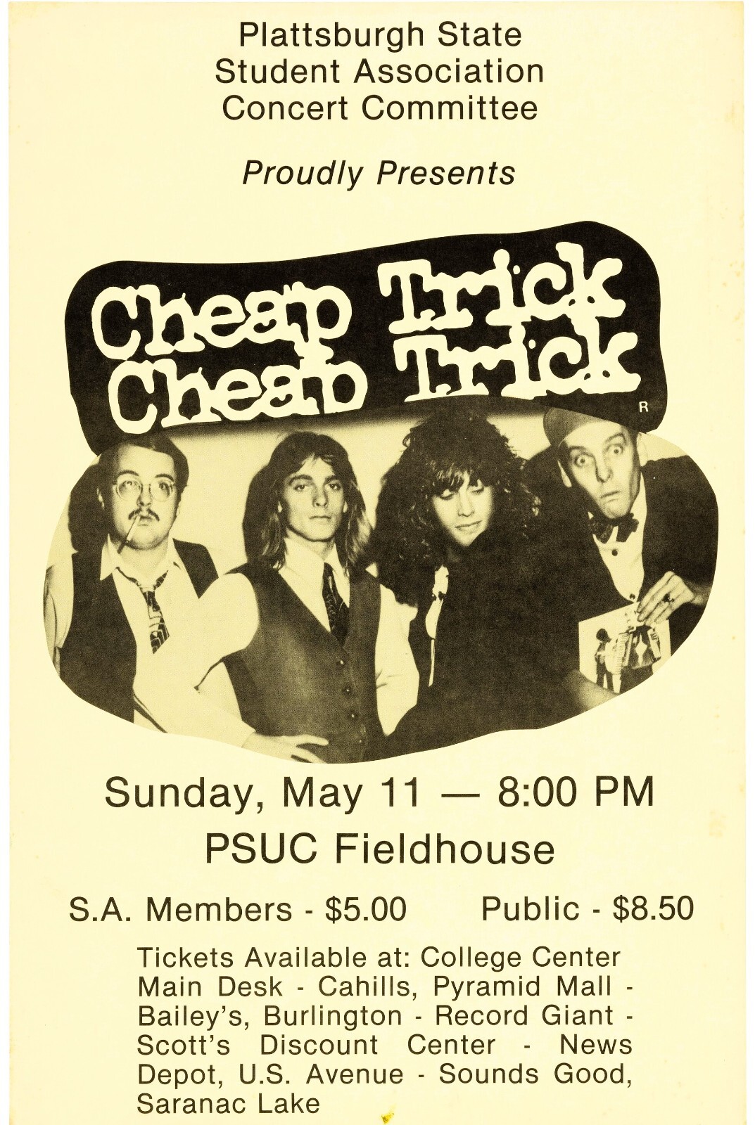 Hal McIntyre ビンテージ コンサートポスター 1980 CHEAP TRICK CONCERT POSTER WALL ART PRINT SIZE 10X16
