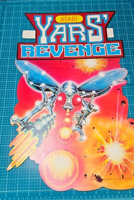 VTG NOS 1982 Die Cut-Double Sided Yars Revenge Atari Poster Hangable Artfaire