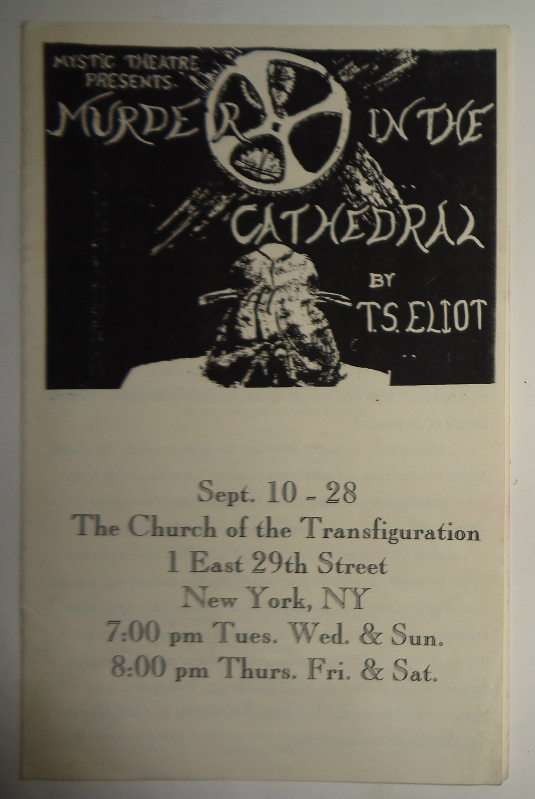 MURDER IN THE CATHEDRAL - Program - 1996 Church...