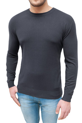 Maglione pullover uomo Diamond Class invernale grigio girocollo da S a XXXL