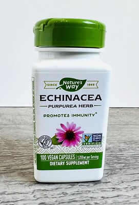 Nature's Way Echinacea Purpurea Herb, 1200mg, Promotes Immunity, Vegan 100 Count