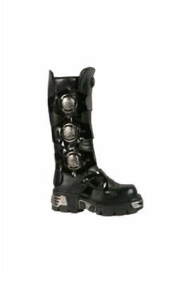 NEW ROCK ROCK MEN'S BOOTS M.750 IN BLACK - SIZE 39