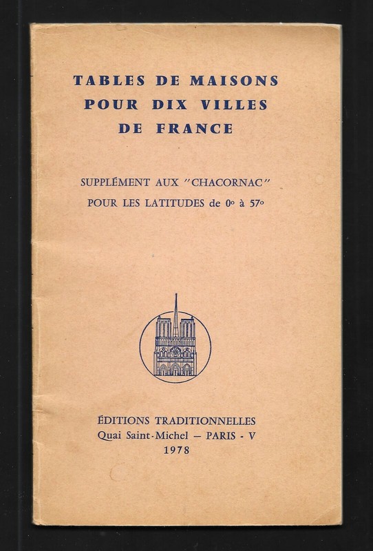 Tables De Maisons Pour Dix Villes De Fance - 1978 - 64 Pages - SupplÃ©Ment  