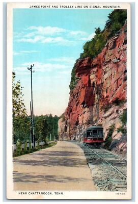 James Point And Trolley Line On Signal Mountain Near Chattanooga TN Postcard
