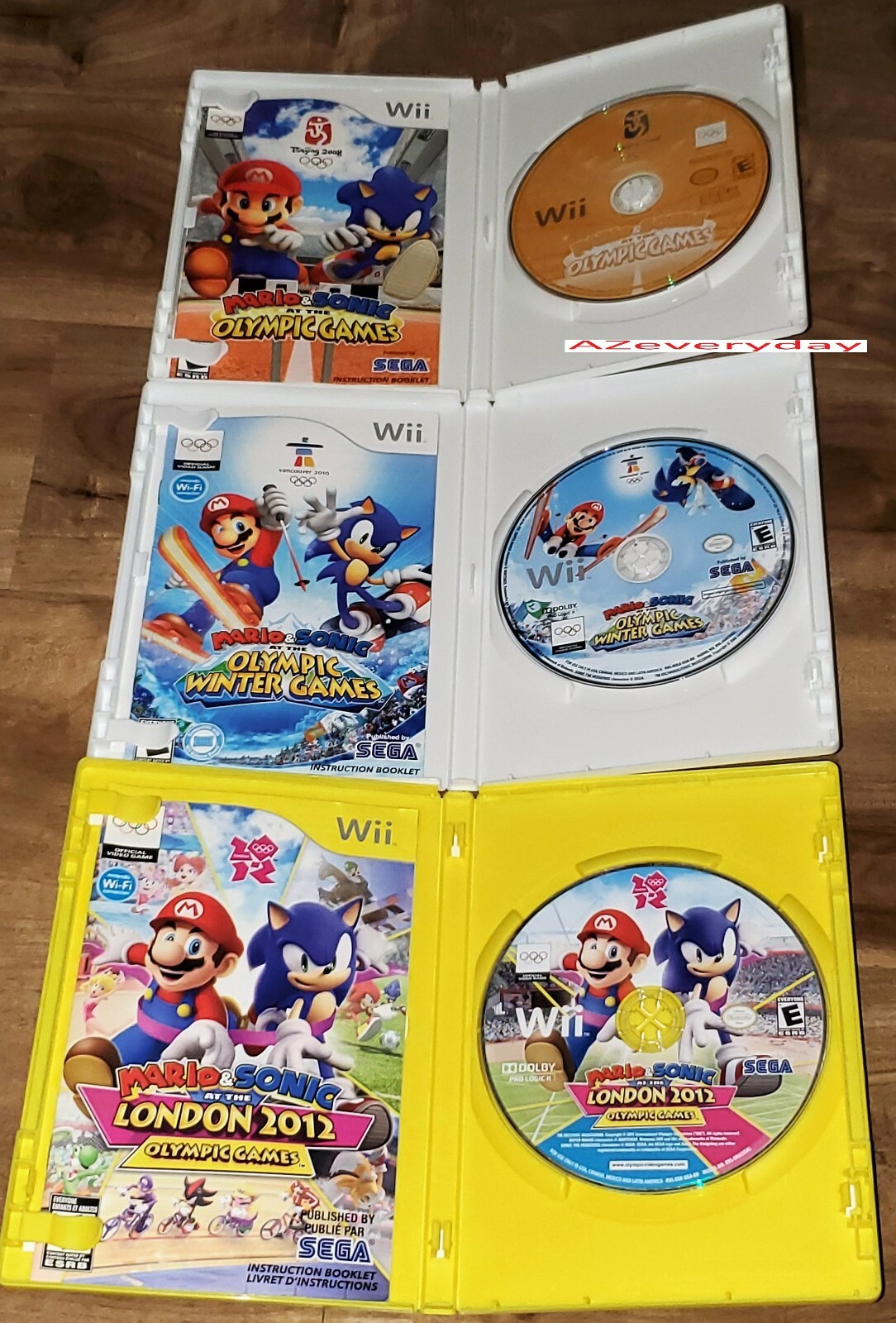 Wii Mario &amp; Sonic at the Olympic Games + Winter LONDON 2012 LOT 