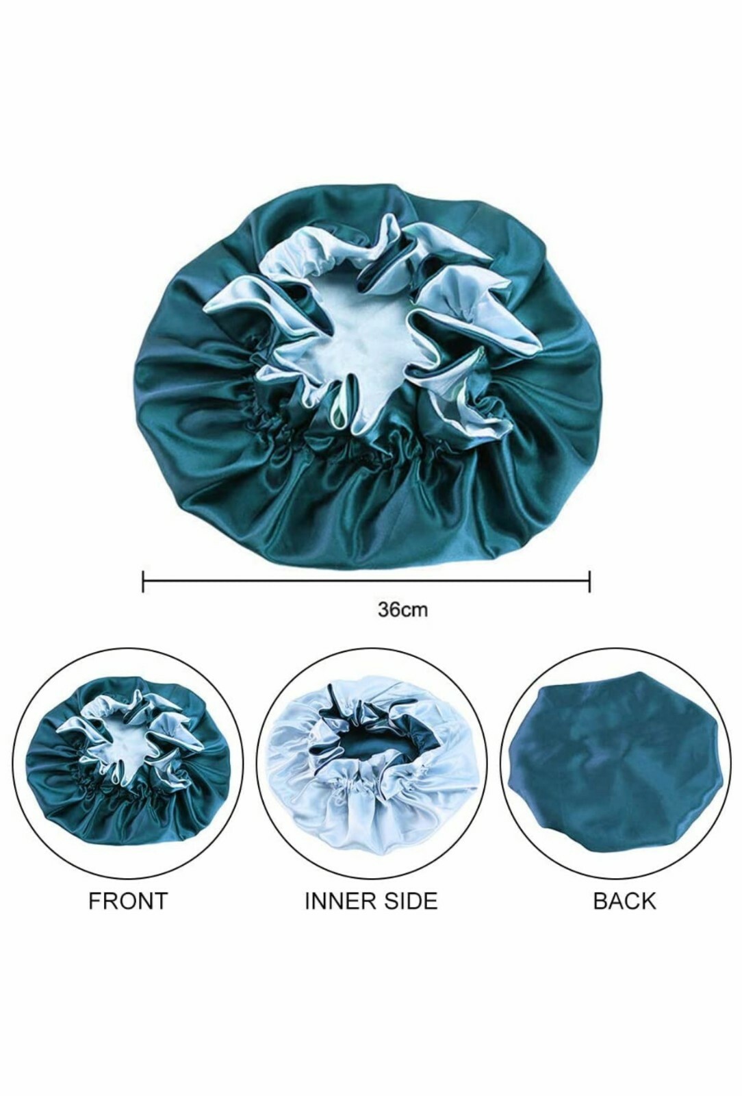 Large Satin bonnet for Curly Hair, Double Layer Reversible Silk Hair Sleep Cap