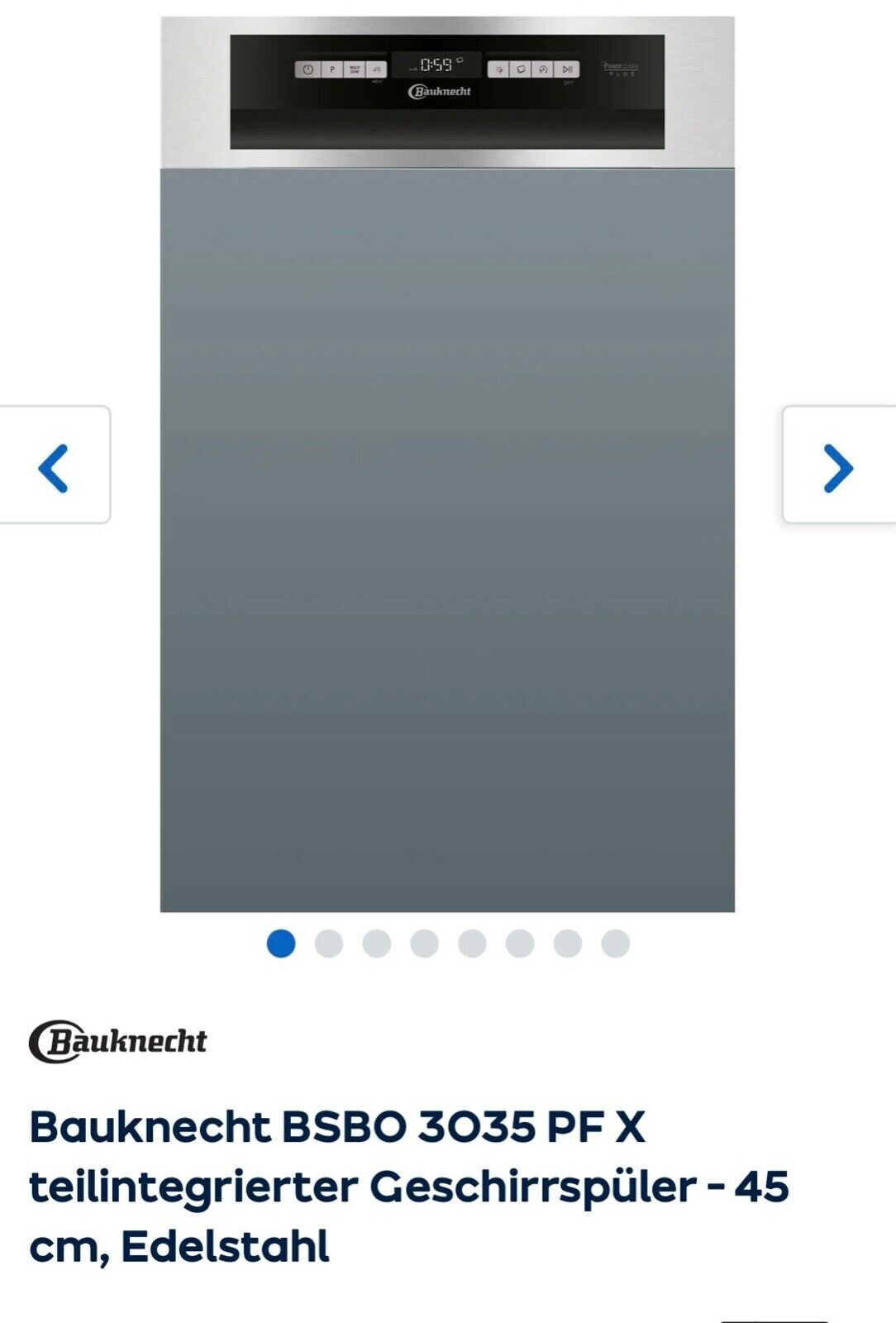  Bauknecht BSBO 3O35 PF X Geschirrspüler 45 cm in Edelstahl