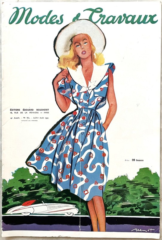 Modes Et Travaux NÂ° 561 Juillet-AoÃ»T 1947 Ancienne Revue De Couture Coupe Tricot