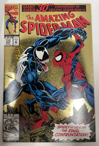 アメコミ Amazing Spider-Man #375 (1993) 9.6 Amazing SPIDER MAN 375 CGC 4XSS 9.6 McFarlane vs Venom Gold