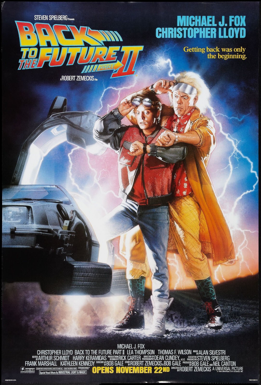 fuct 90s Poster ポスター 額付き 非売品 当時物 SLICK 80s Sci Fi Classic Back to The Future Part 2 Movie Poster