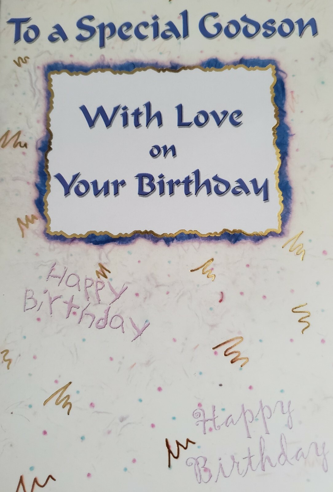 'To a Special Godson' birthday greeting card