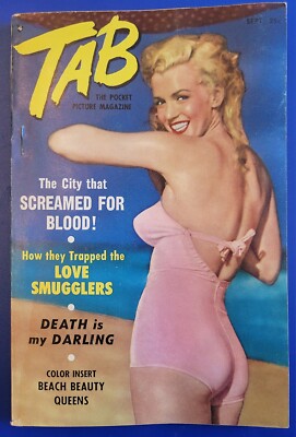 Marilyn Monroe Cover! Tab Magazine Original 1953 Early MM! Betty Page Pics