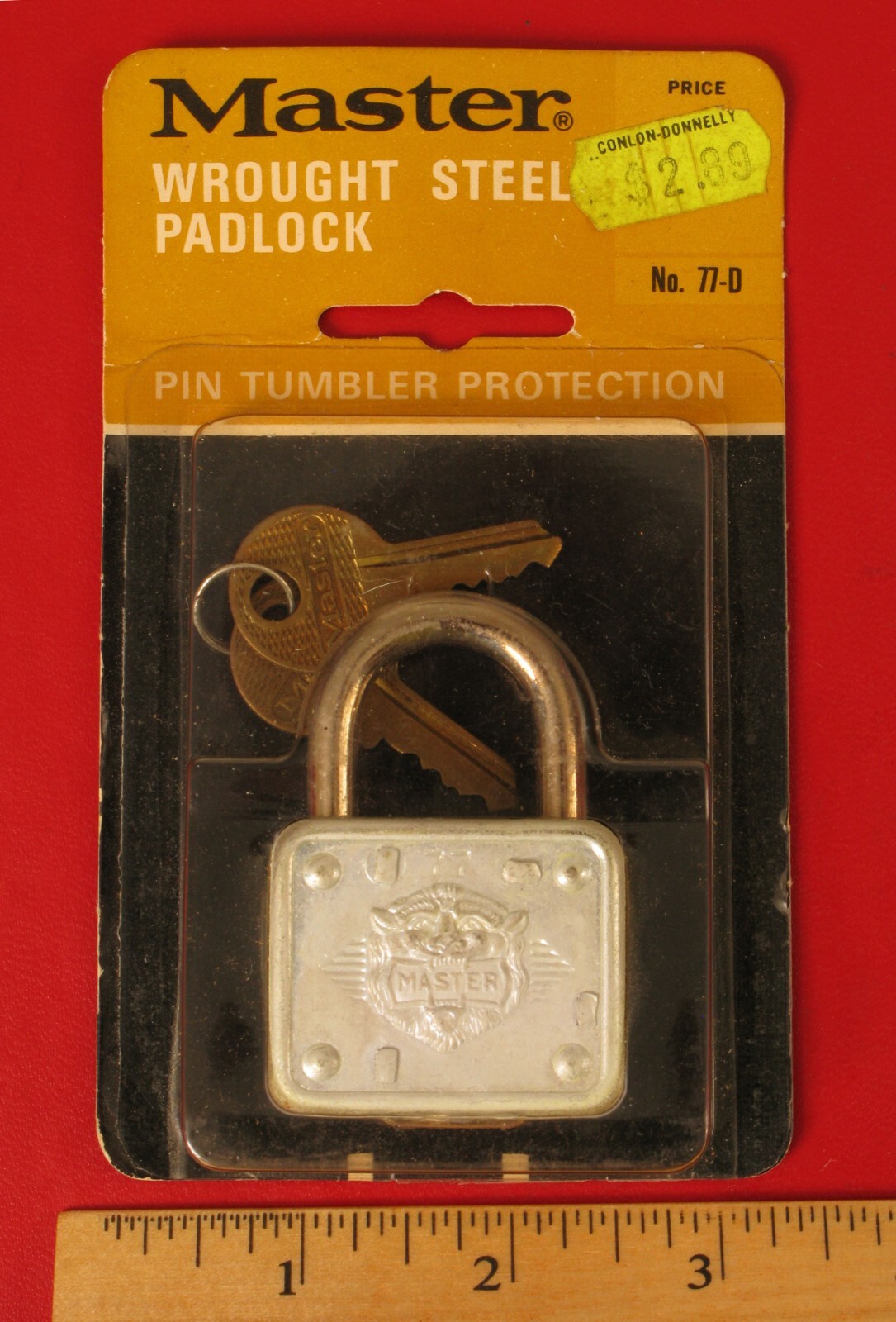 レア MASTER LOCK No. 77 USA製 未開封 ヴィンテージ Vintage MASTER LOCK COMPANY No.77 LION Working w. KEY #5017