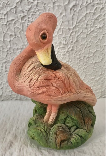 Stone Critters Pink Flamingo Figurine Vintage Original Unite