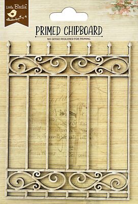Little Birdie Laser Cut Primed Chipboard 1/Pkg-Scroll Elegance