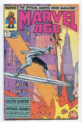 Marvel Age #71 Comic Stan Lee Moebius Silver Surfer 1989 