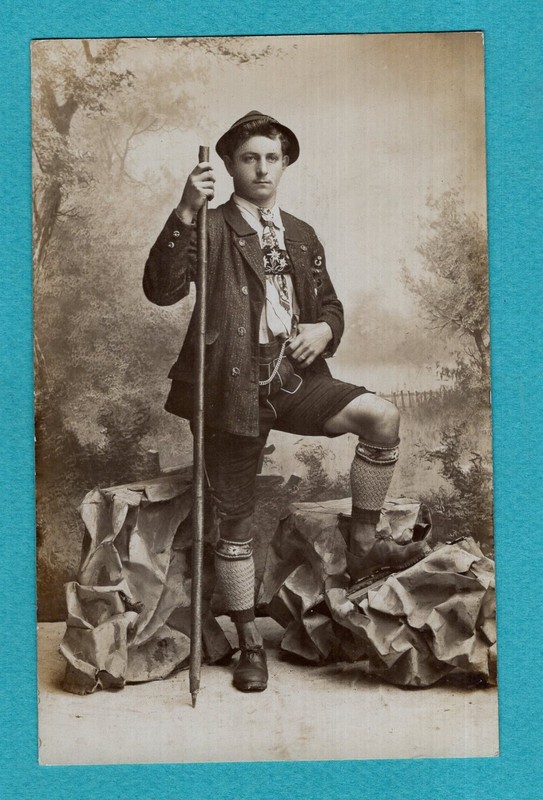 Photo Portrait D'Homme Costume Bavarois / Traditionelle Bayerische Tracht  /Re