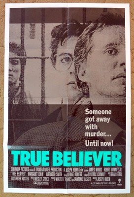 TRUE BELIEVER 1989 original poster & 6 BONUS LOBBY CARDS! James Woods