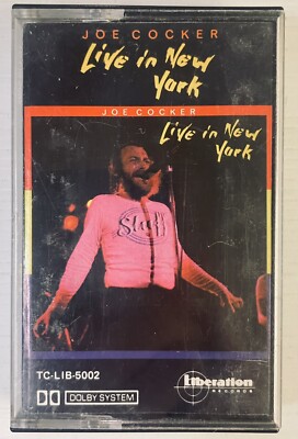 Joe Cocker Live In New York Music Cassette Tape TC-LIB-5002 Liberation 1981