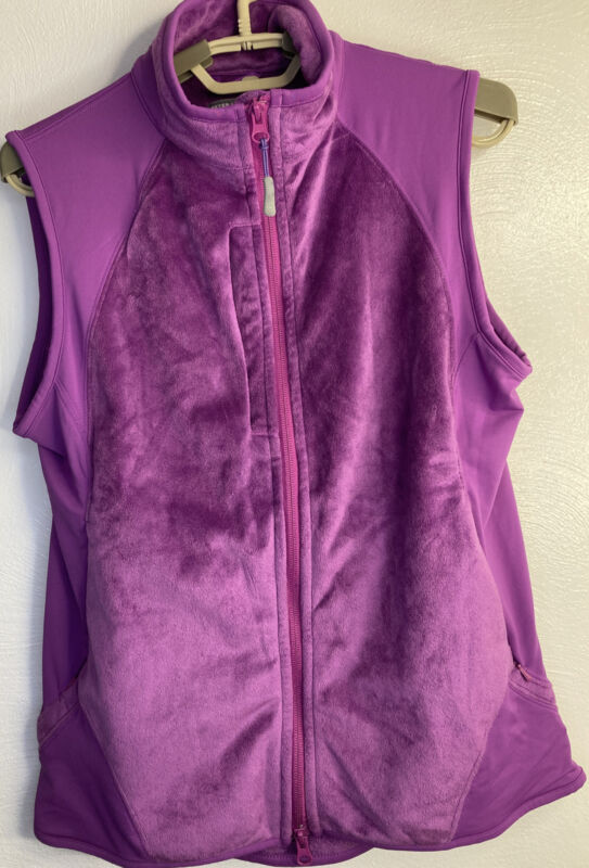Peter Millar Golf Element 4 Warmth Womens Small Vest Purple Full Zip Fleece