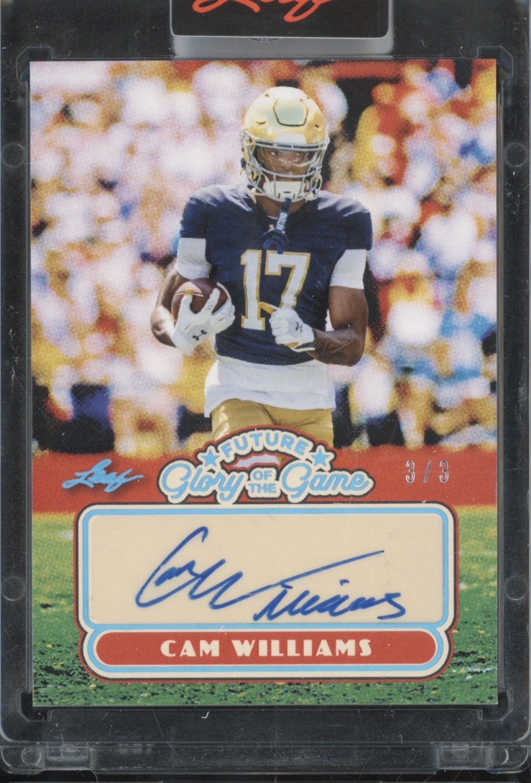 2025 Leaf Future Glory Of The Game Aqua Cam Williams Auto RC Rookie 3/3