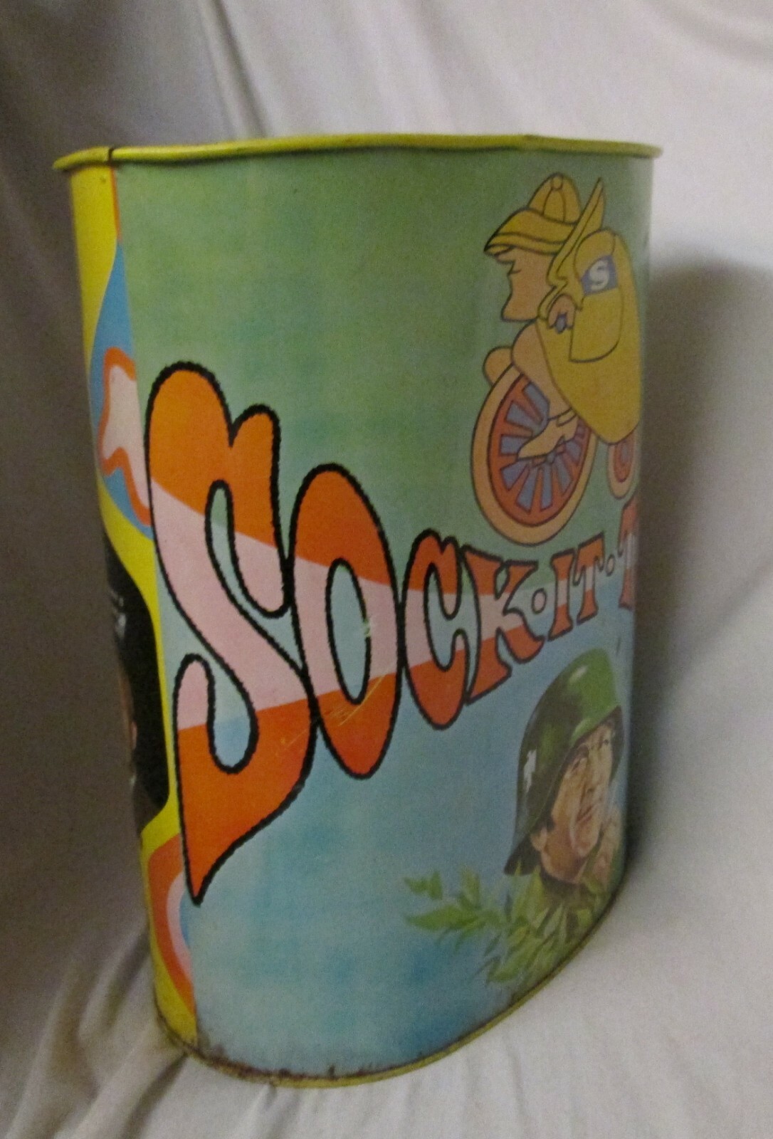 vintage retro 1960's-70's Laugh In-Sock it to Me trash waste can CHEINCO 