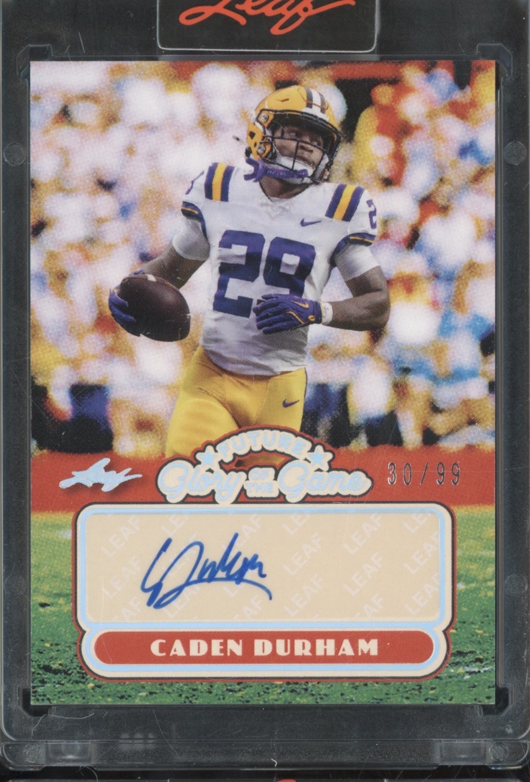 2025 Leaf Future Glory Of The Game Silver Caden Durham Auto RC Rookie 30/99
