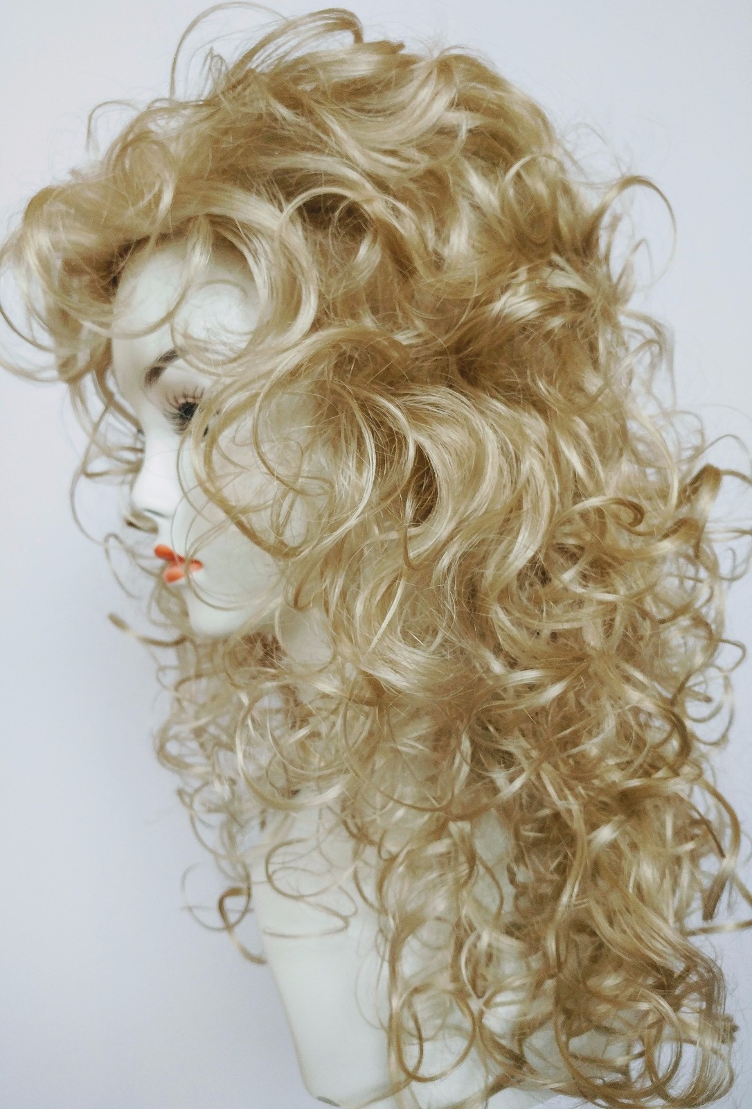 Long Curly Wig W Bangs Victorian Era Full Body Spiral Curls Gypsy