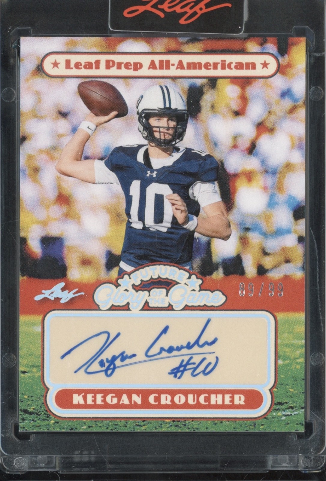 2025 Leaf Future Glory Of The Game Silver Keegan Croucher Auto RC 89/99
